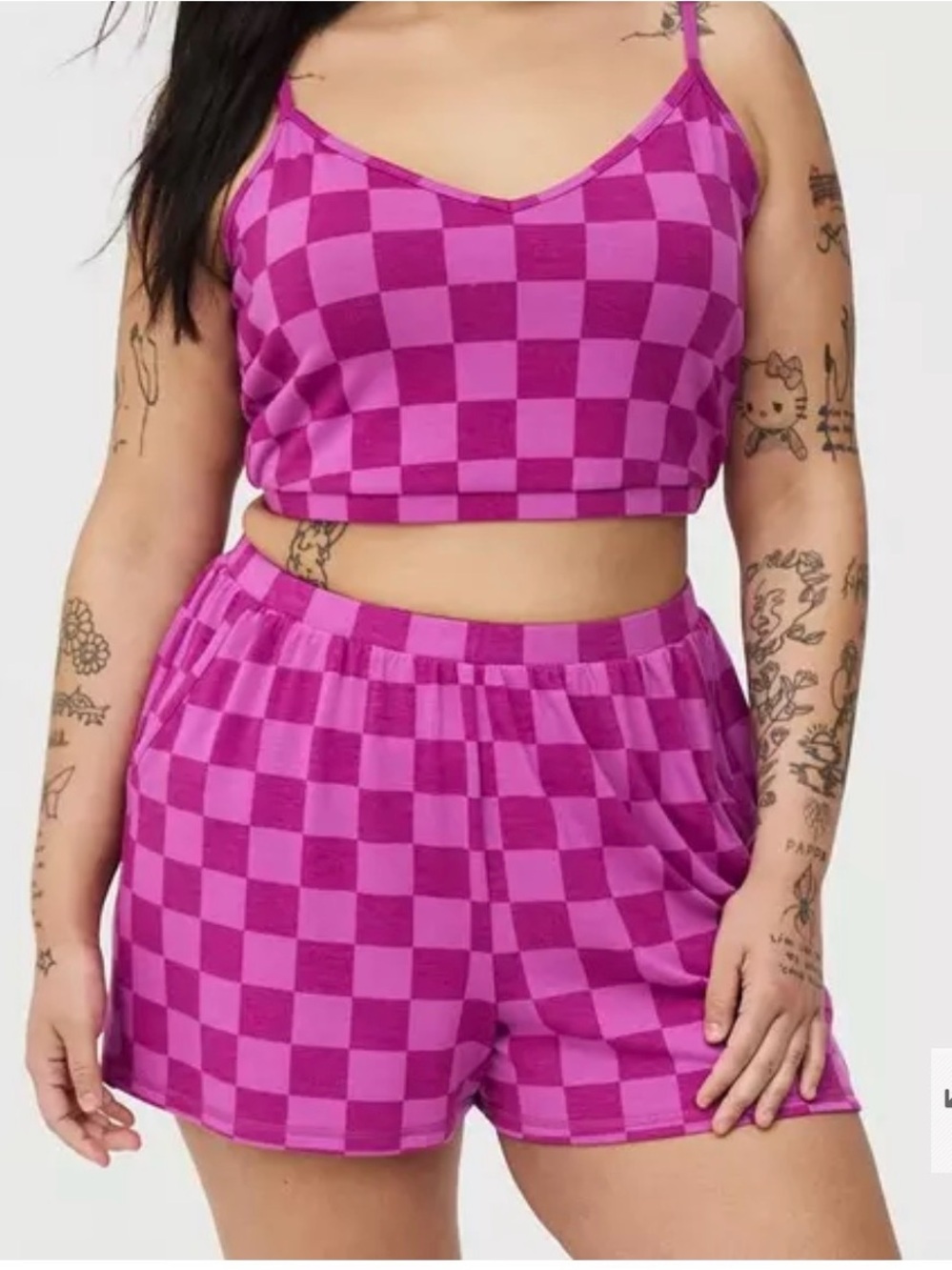 torrid Pink Checkerboard Shorts 2x
